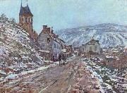 Claude Monet Street near Vetheuil in Winter Germany oil painting artist